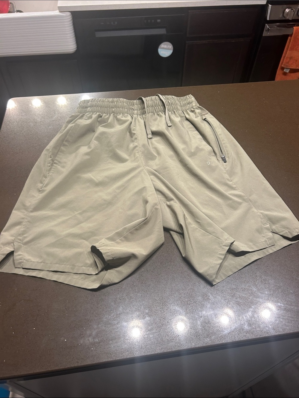 DSG Men's Light Olive Athletic Performance Shorts